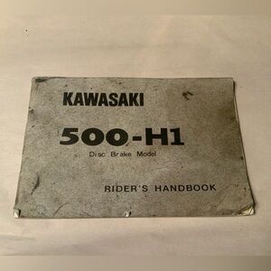 KAWASAKI Riders Handbook 1972 500 H1-B